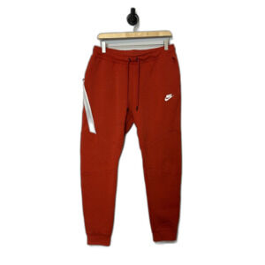 Nike Sportswear Tech Fleece Sweatpants Mens Size Medium Orange/Red Jogger